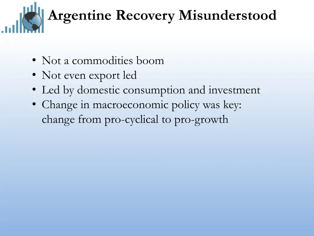 argentine recovery misunderstood