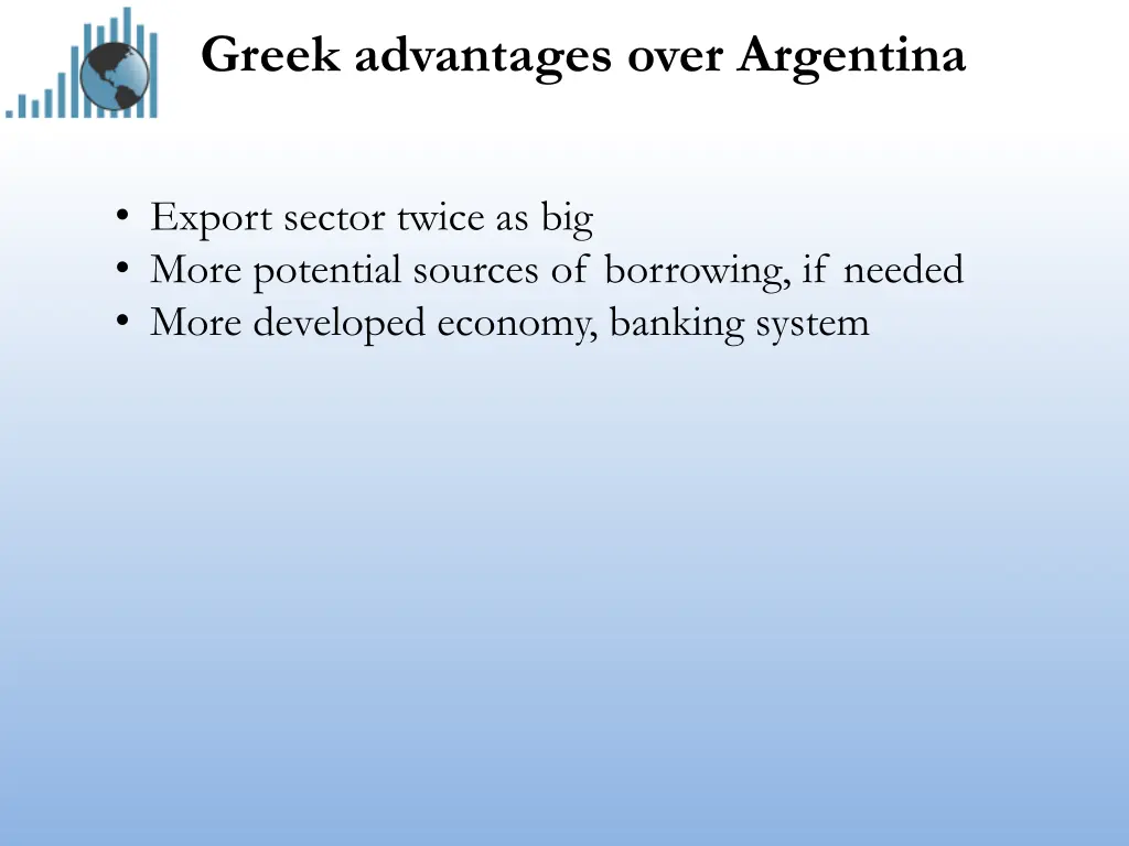 greek advantages over argentina