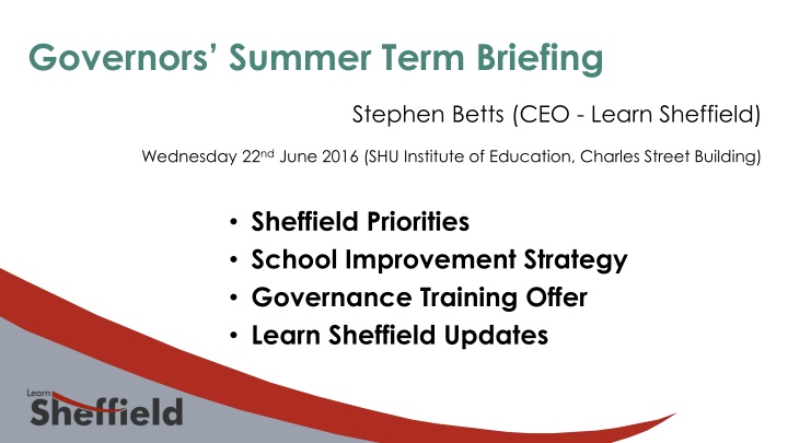 governors summer term briefing