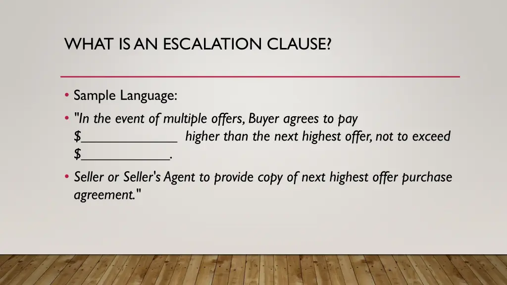 what is an escalation clause 4