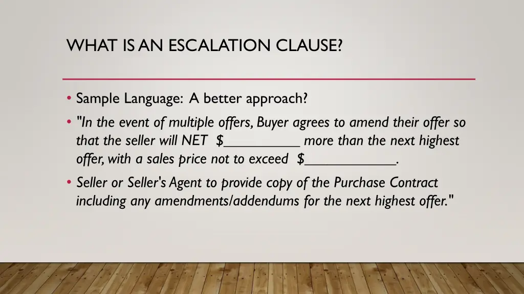 what is an escalation clause 5