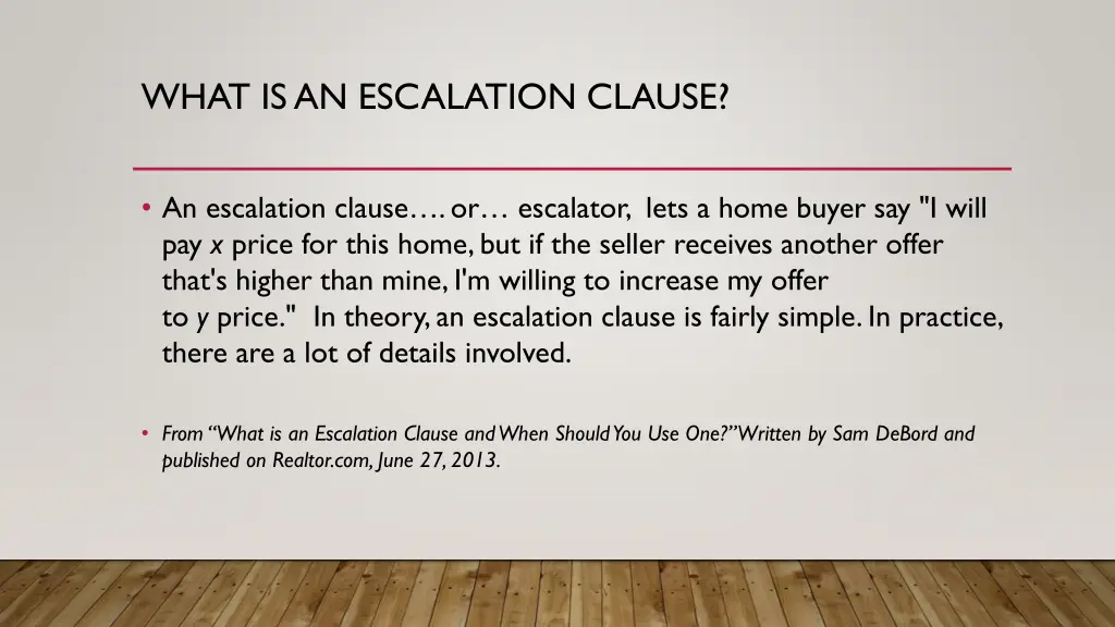 what is an escalation clause