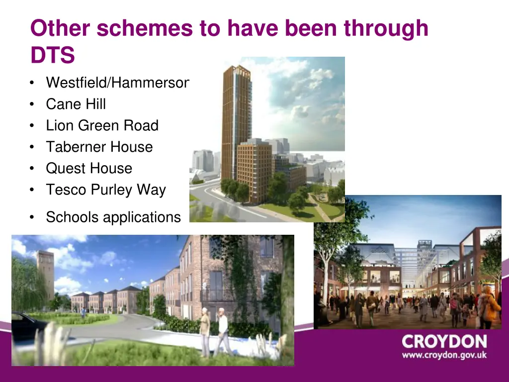 other schemes to have been through dts westfield