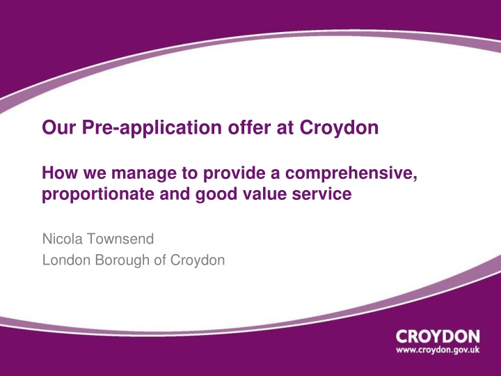 our pre application offer at croydon