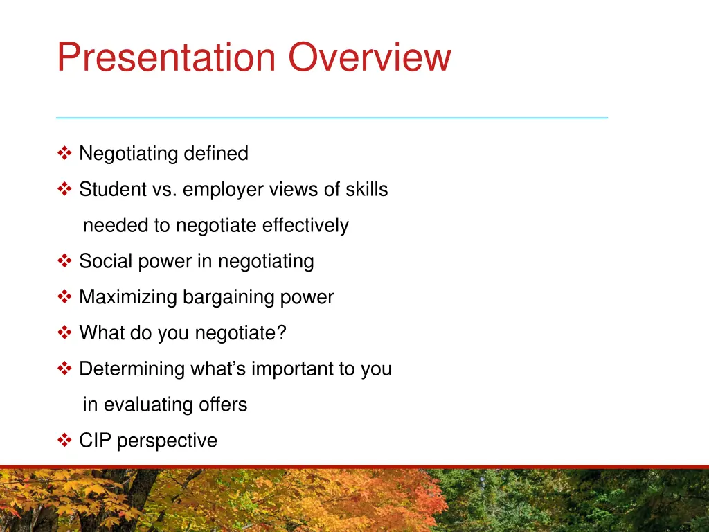 presentation overview