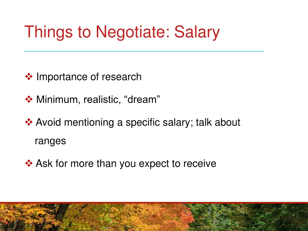 things to negotiate salary