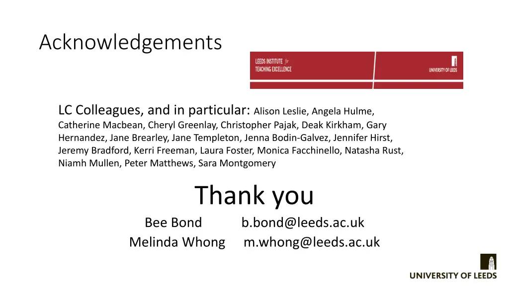 acknowledgements