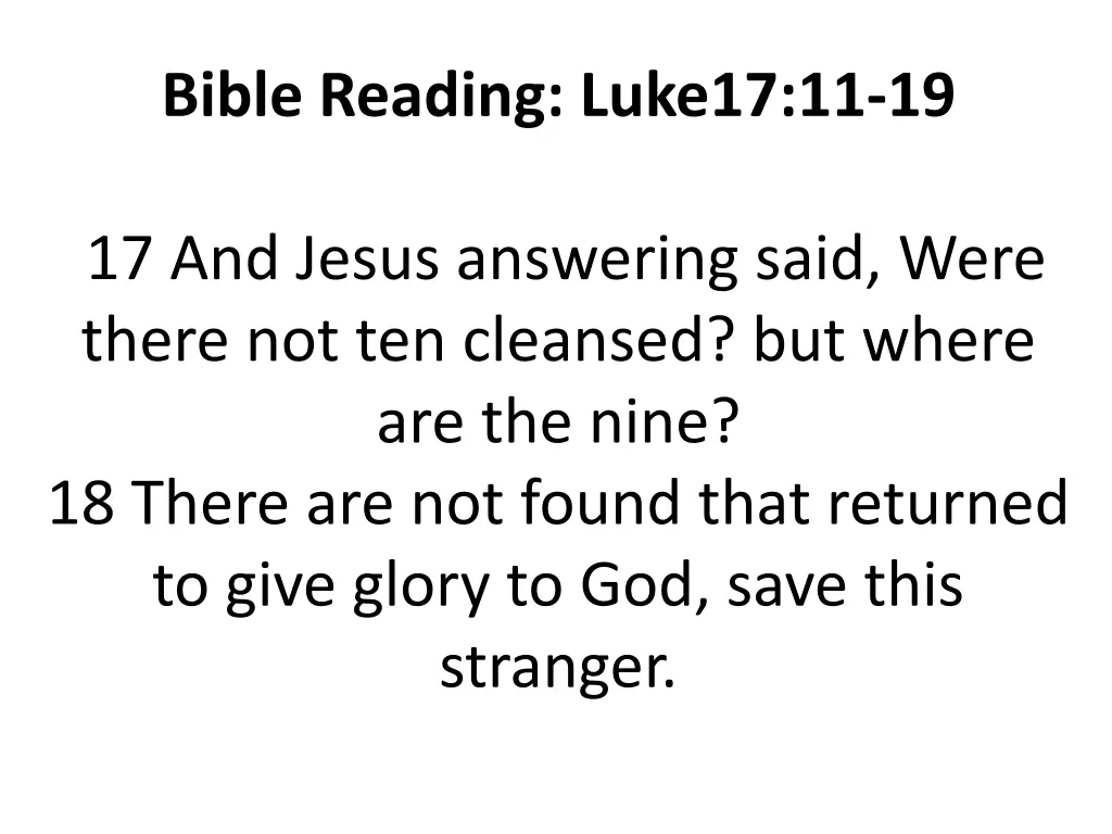 bible reading luke17 11 19 2