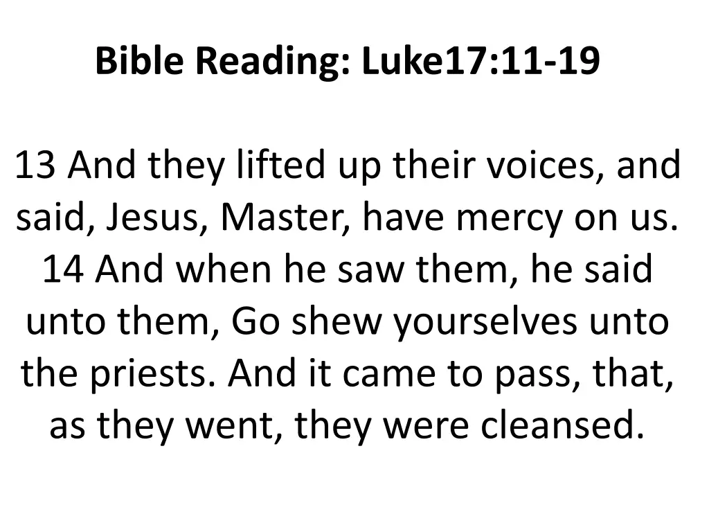 bible reading luke17 11 19