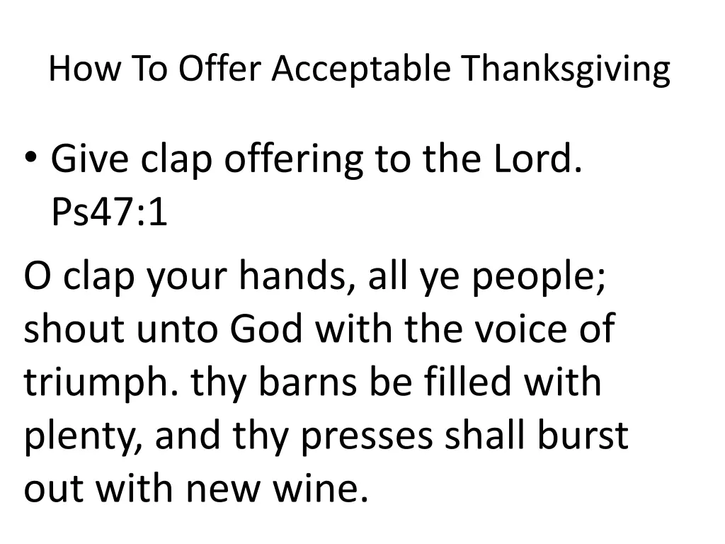 how to offer acceptable thanksgiving 2