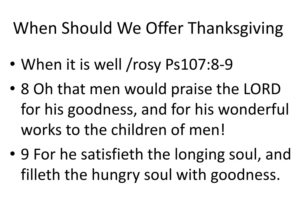 when should we offer thanksgiving