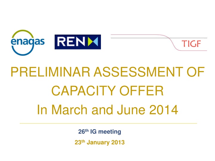 preliminar assessment of capacity offer in march