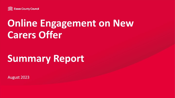 online engagement on new carers offer