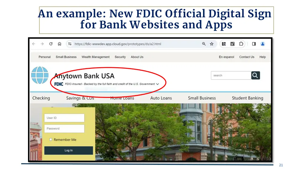 an example new fdic official digital sign