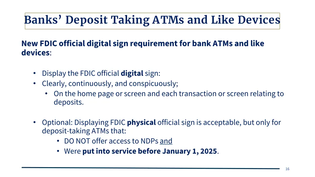 banks deposit taking atms and like devices