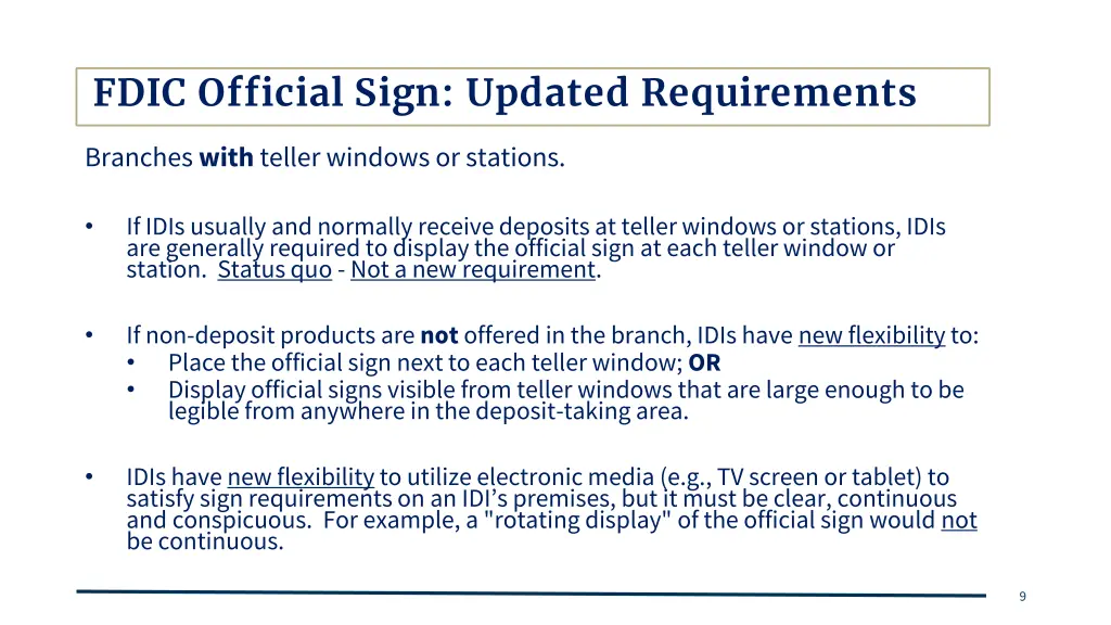 fdic official sign updated requirements