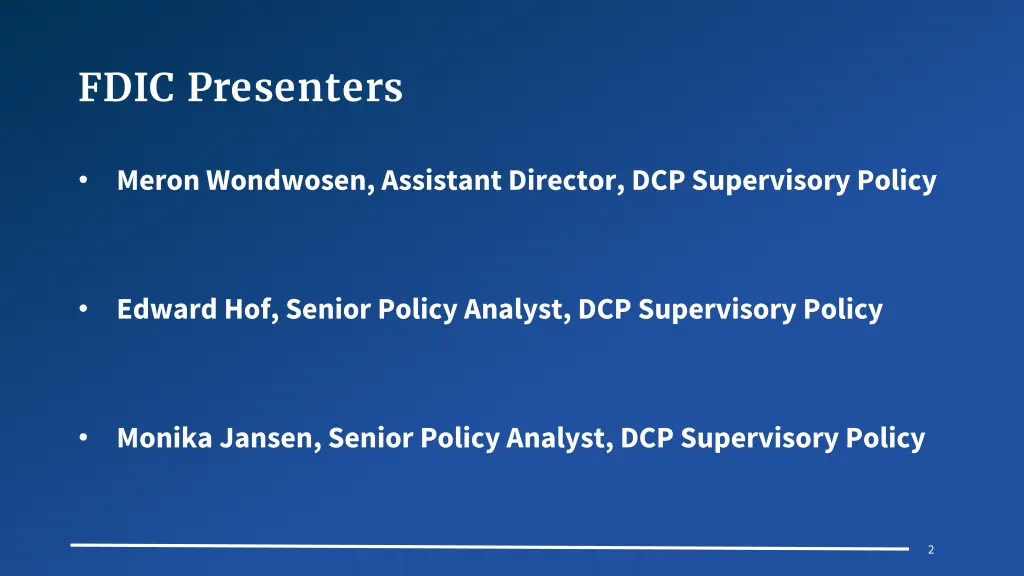 fdic presenters