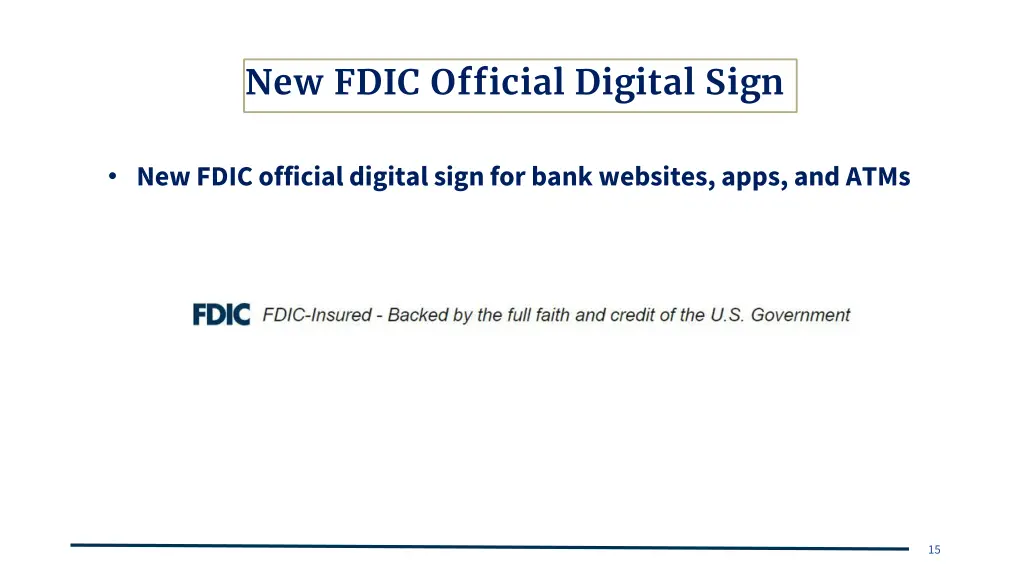 new fdic official digital sign