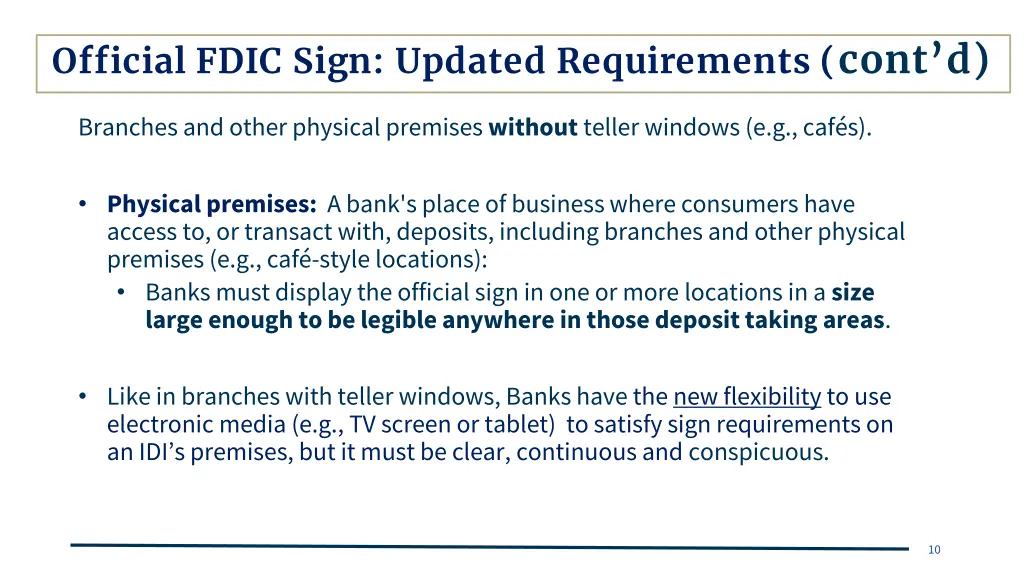 official fdic sign updated requirements cont d