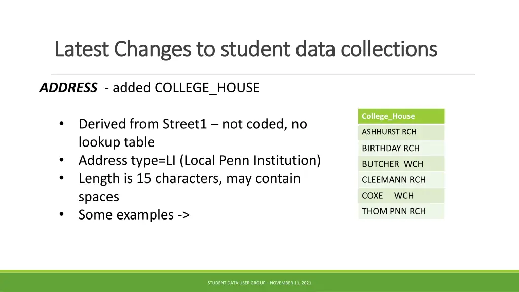 latest changes to student data collections latest 1