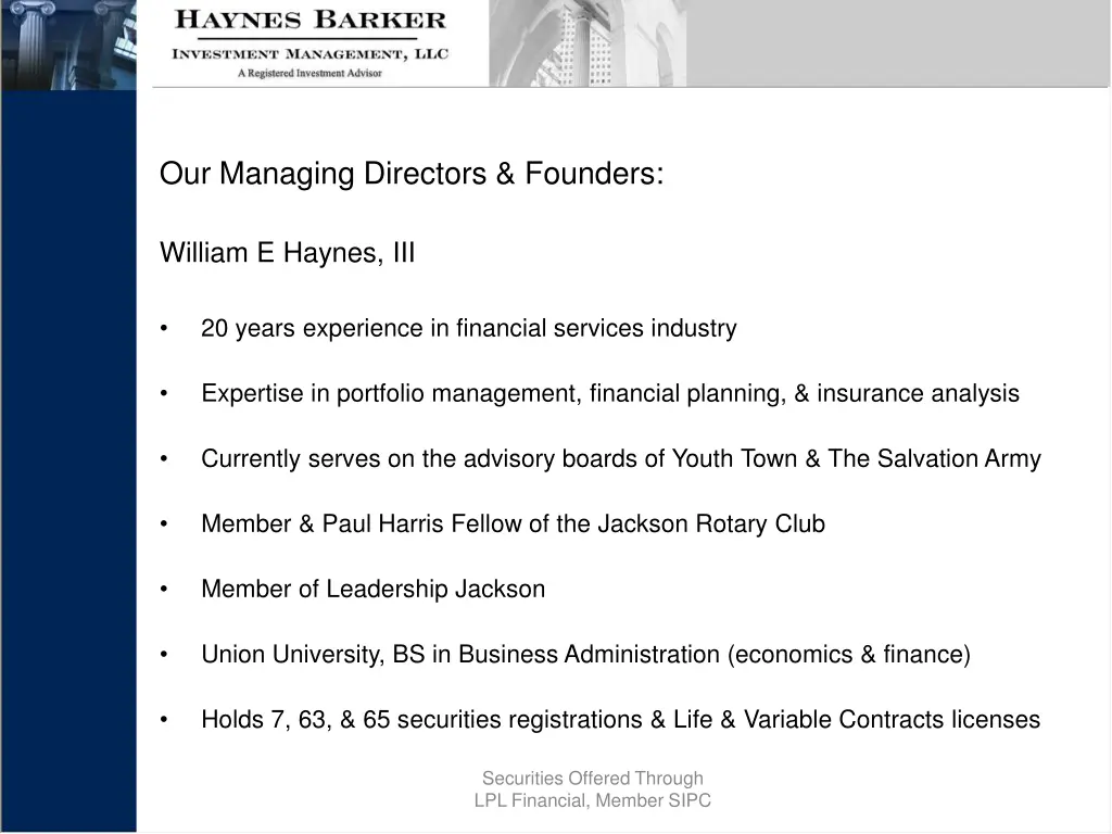 our managing directors founders