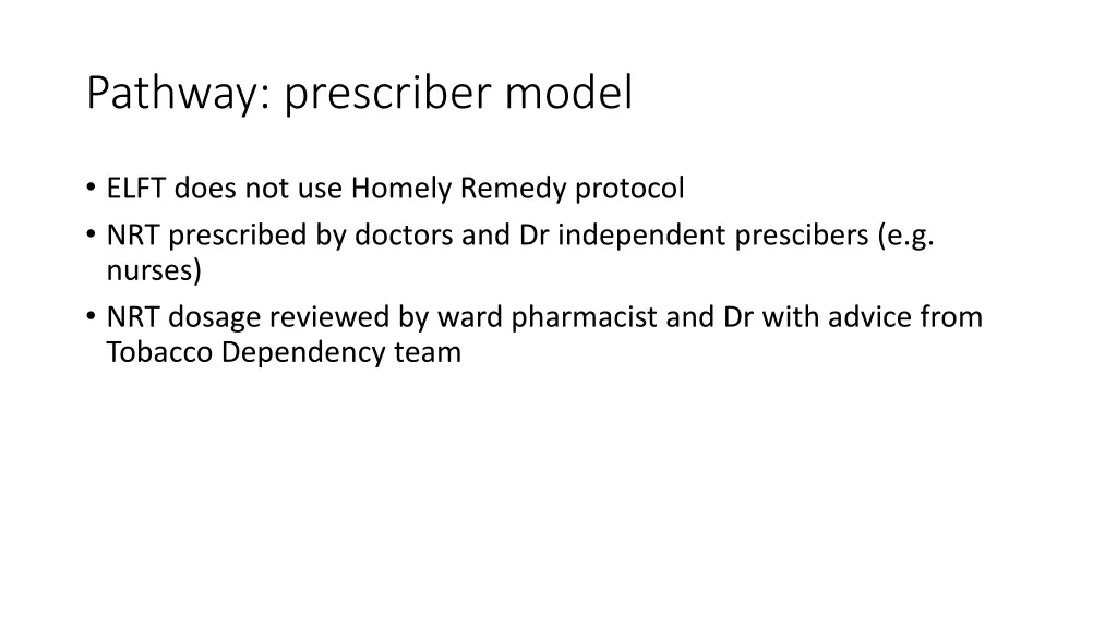 pathway prescriber model