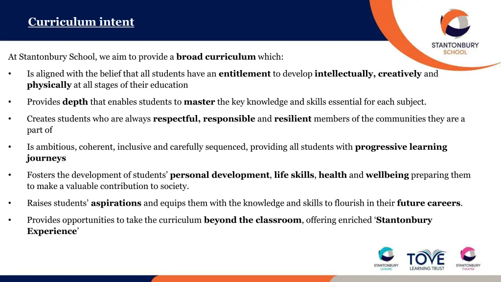 curriculum intent