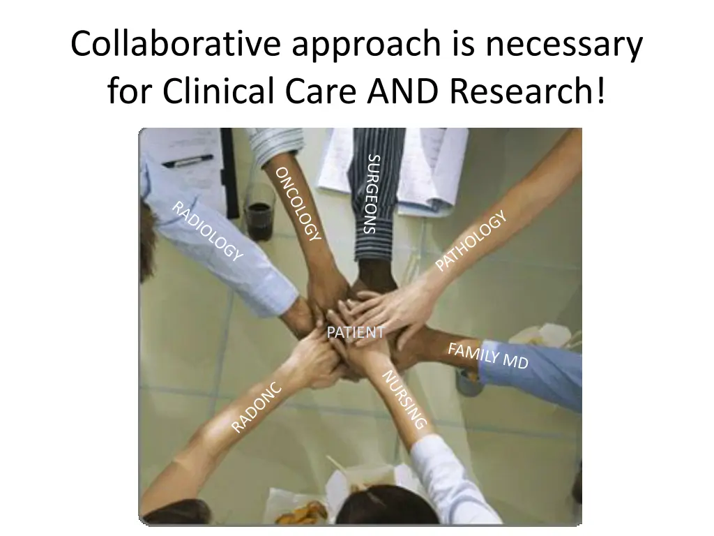 collaborative approach is necessary for clinical