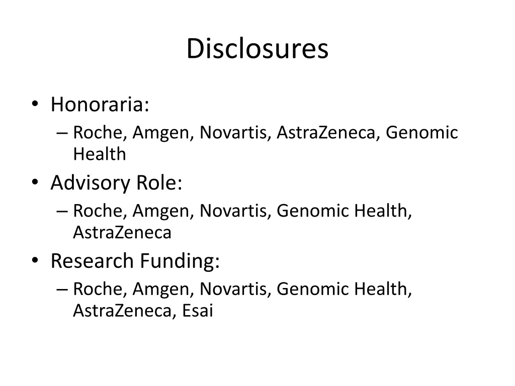 disclosures