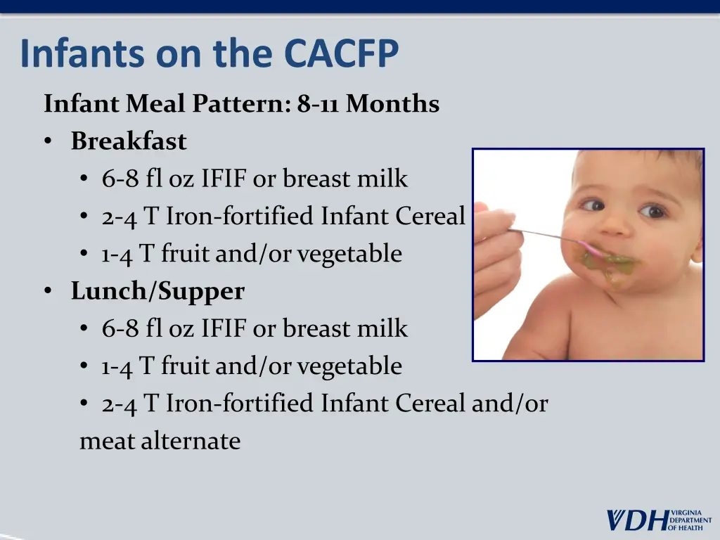 infants on the cacfp 8