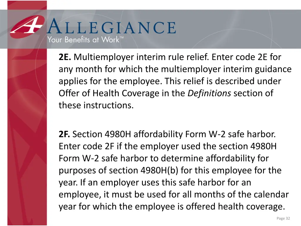 2e multiemployer interim rule relief enter code