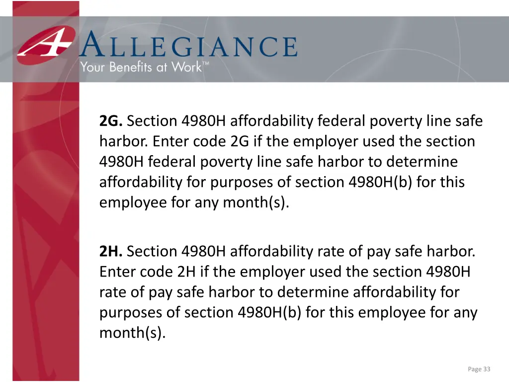 2g section 4980h affordability federal poverty