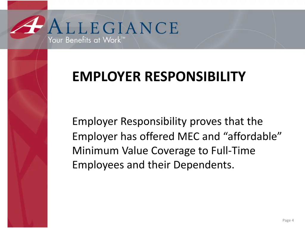 employer responsibility