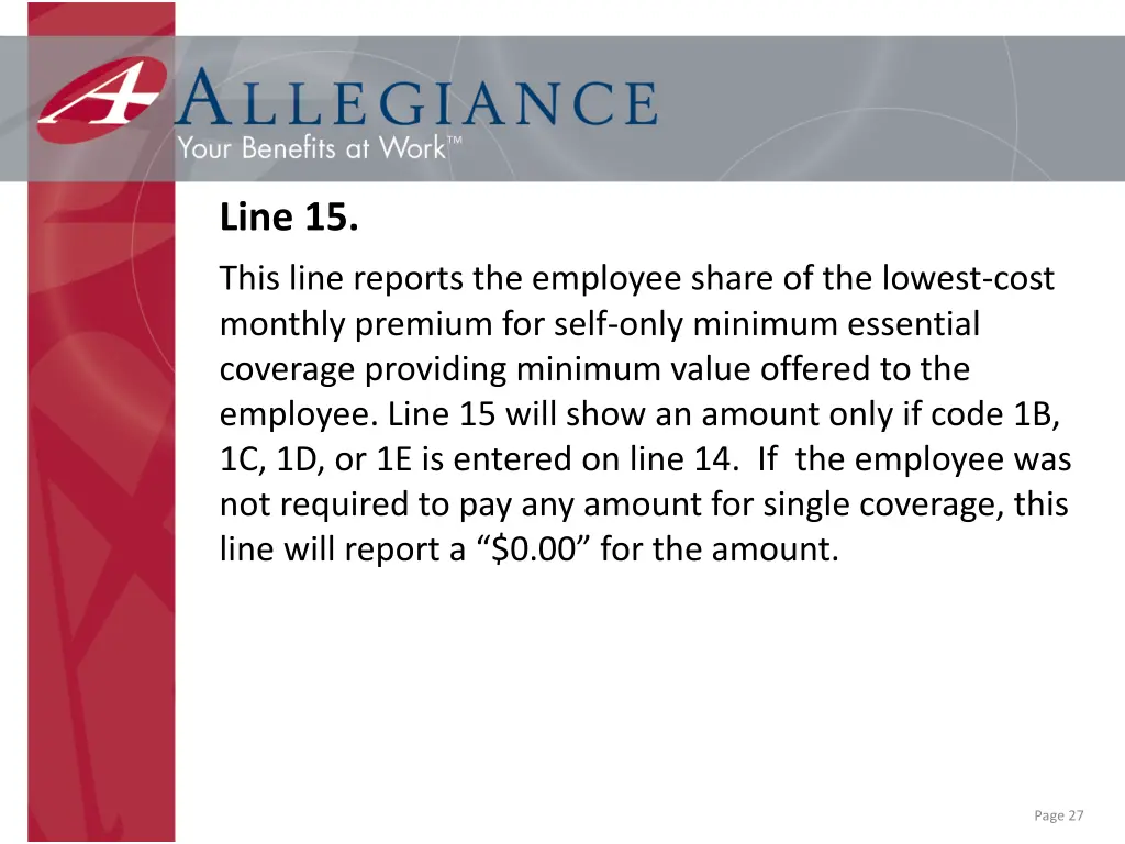 line 15 this line reports the employee share