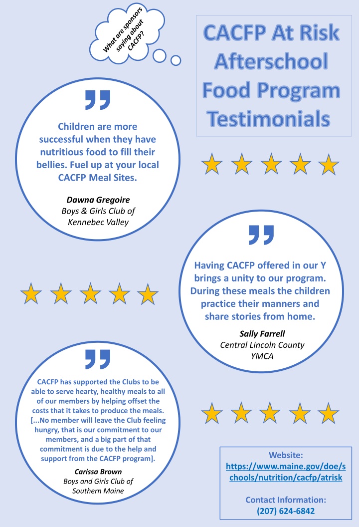 cacfp at risk afterschool food program