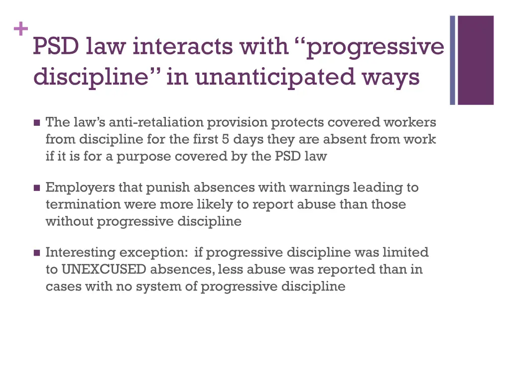 psd law interacts with progressive discipline