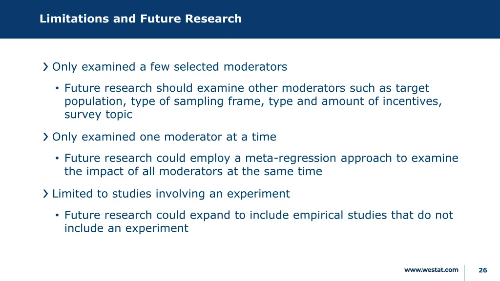 limitations and future research