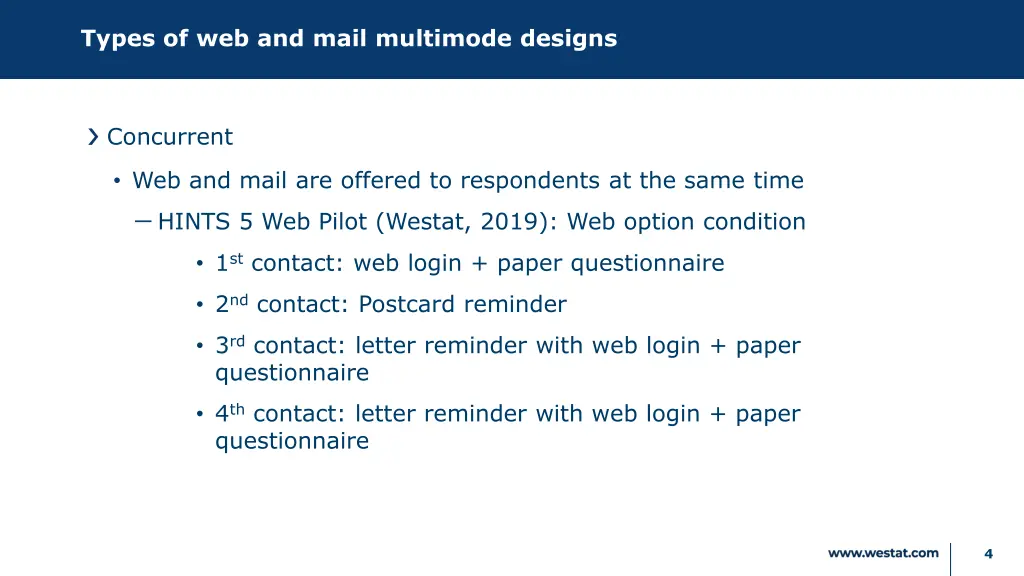 types of web and mail multimode designs