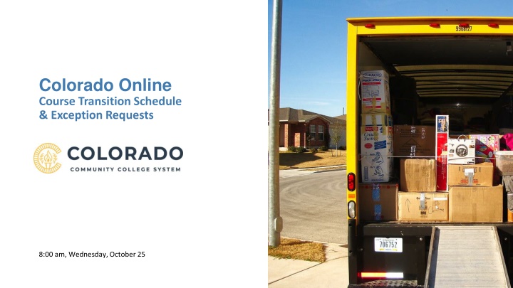 colorado online course transition schedule