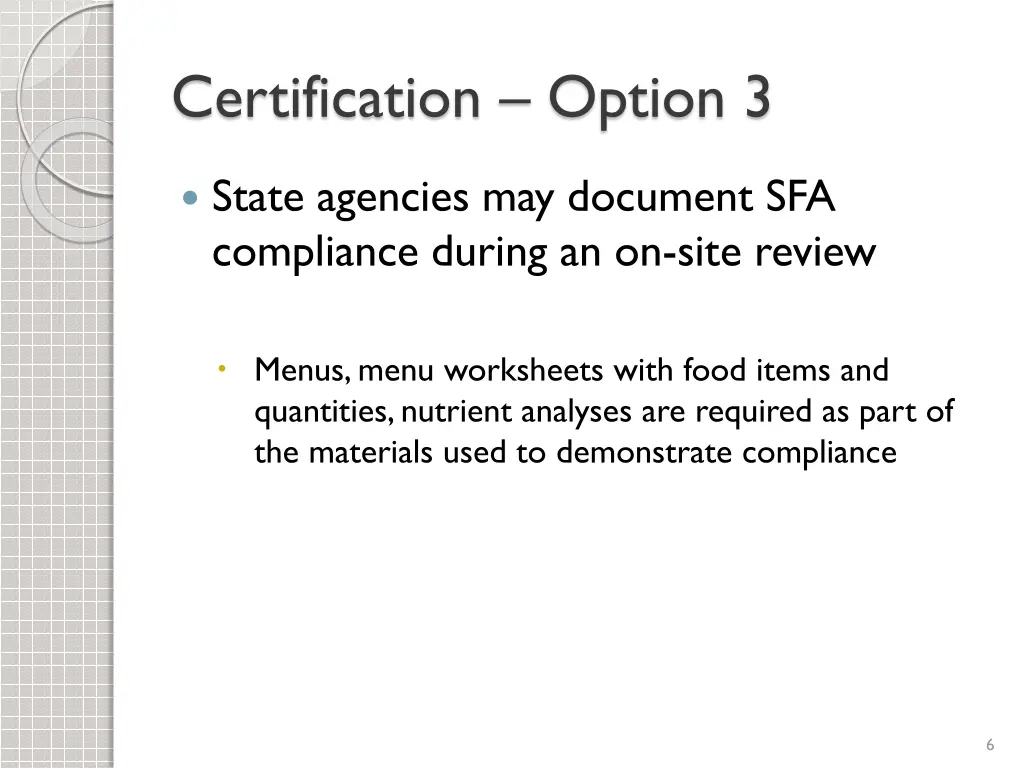 certification option 3