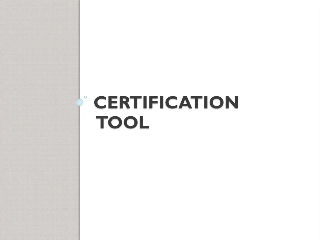 certification tool