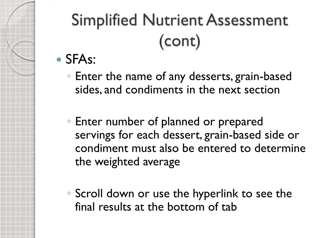 simplified nutrient assessment cont sfas enter 1