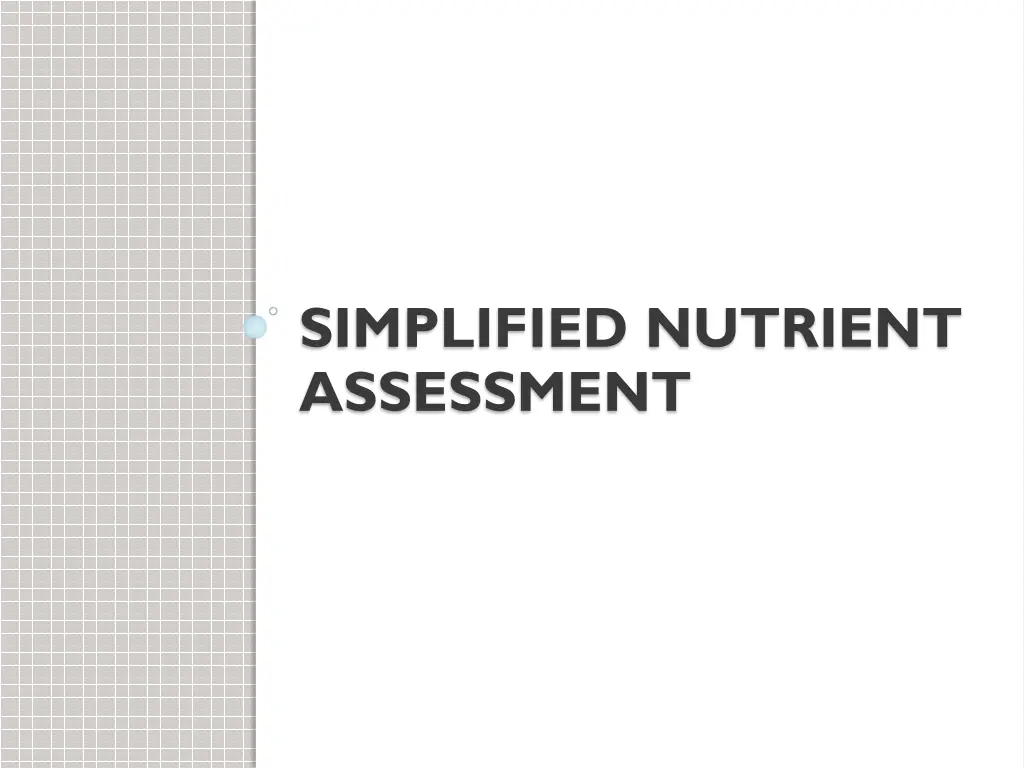 simplified nutrient assessment