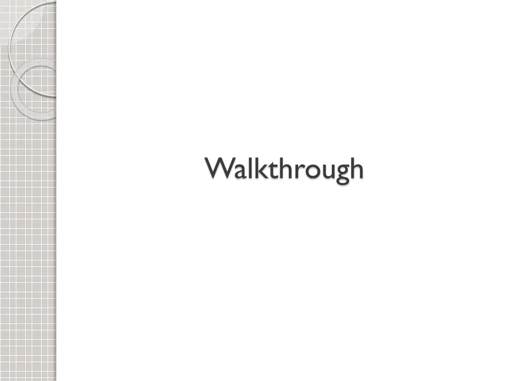 walkthrough