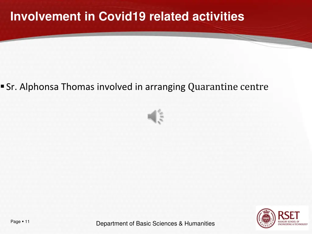 involvement in covid19 related activities