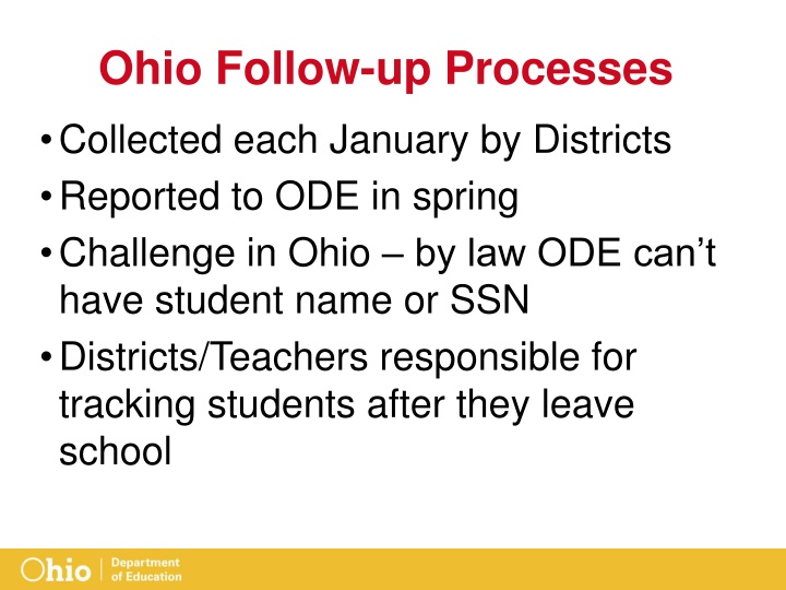 ohio follow up processes