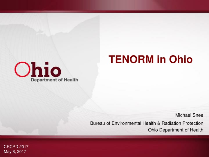 tenorm in ohio