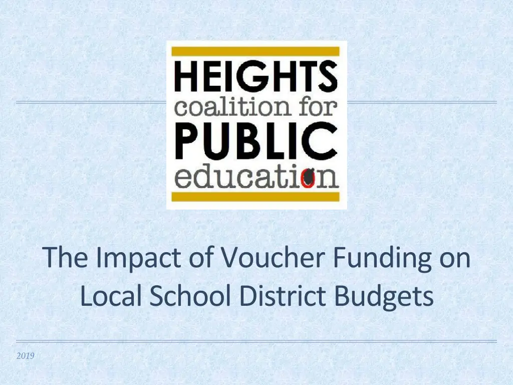 the impact of voucher funding on local school