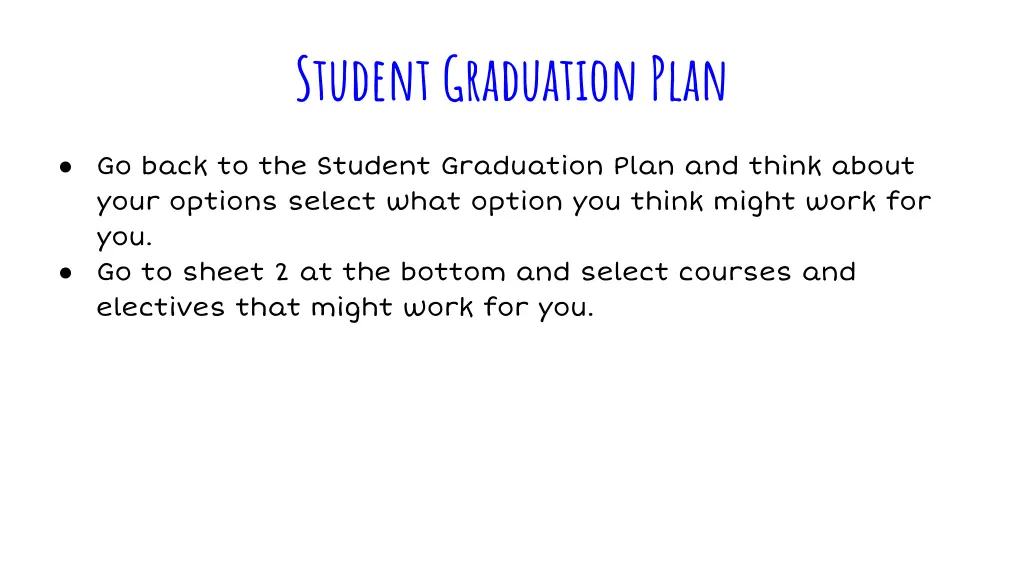 student graduation plan