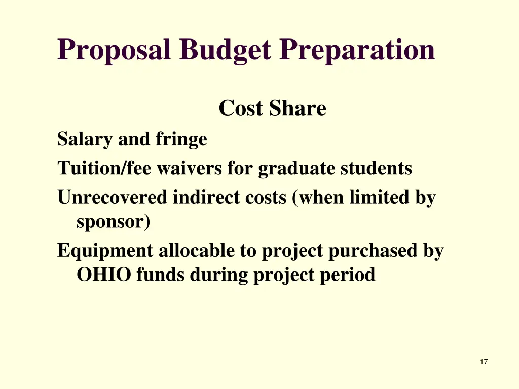 proposal budget preparation 11